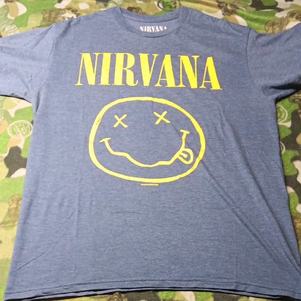NIRVANA Blue and Yellow Short Sleeve Tee